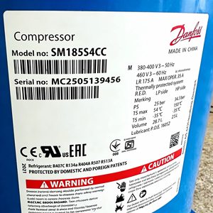 คอมเพรสเซอร์แบบสโครล Danfoss รุ่น SZ185S4RC 15 แรงม้า สำหรับเปลี่ยนเครื่องปรับอากาศแบบรวมศูนย์ - Product Image 4