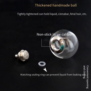Collier personnalisé en verre de 16/18/20/25 mm qui brille dans le noir, bijoux DIY avec fleurs séchées, charme en verre cristallin, pendentif en boule de verre - Product Image 4