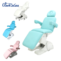 Table de massage électrique à 3 moteurs marron, réglable en hauteur, moderne, pour salon, avec mousse à mémoire de forme, lit esthétique en PU pour spa médical, certifiée CE