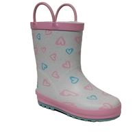 Bottes en caoutchouc imperméables pour enfants Conception de chien animal d'hiver pour garçons et filles