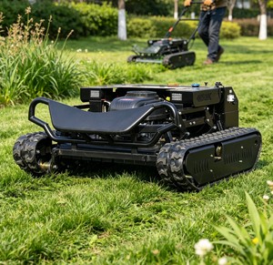 New All Terrain Lawn Mower <b>Remote</b> <b>Control</b> <b>Robotic</b> Self Propelled Industrial 900mm Lawn Mower - Product Image 1
