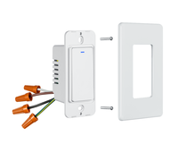 Commutateur intelligent Wi-Fi 3 voies 220V US Commutateur Wifi Applique murale Utilisation Tuya APP Fonctionne avec Alexa Google Home Commande vocale OEM ODM Usine