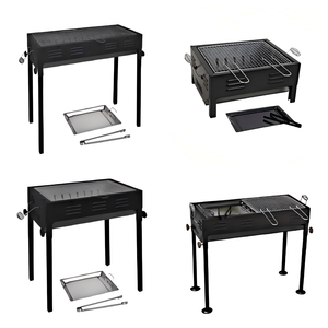 Mesa de <span class=keywords><strong>barbacoa</strong></span> moderna de acero inoxidable con altura ajustable, para exteriores, con cenador y pinzas para ceniza, ideal para jardín. - Product Image 2
