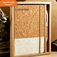 Cuaderno Ecológico A5 de Corcho y Café, Diario de Negocios Personalizado, Libreta Portátil con Textura de Madera Suave, Bloc de Notas de Alta Calidad
