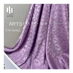 Bán Buôn Chất Lượng Cao Sang Trọng Đa Màu Da Báo Lụa Satin Jacquard Dệt Vải Cho Người Phụ Nữ Quần Áo Ăn Mặc May Mặc - Product Image 2