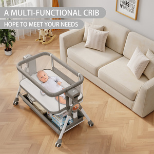 Lit d'appoint pliable multifonctionnel et portable pour bébés de 0 à 3 ans, avec cadre métallique sûr et design moderne – Nouveauté été, vente chaude - Product Image 5