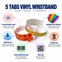 Bracelets de poignet en PVC personnalisés imperméables pour fête, festival, entrée, événement, concert, en vinyle ou en papier