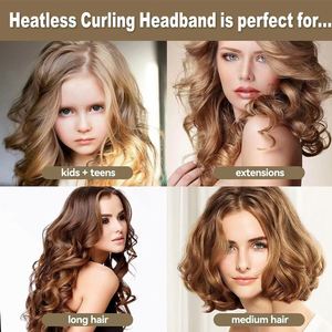 Meilleures ventes en Europe et en Amérique : Big Wave, ensemble de 4 éponges à cheveux sans chaleur pour boucles de nuit, grandes ondulations - Product Image 3