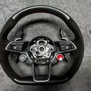 Volante Personalizado Compatible con VW <span class=keywords><strong>Mk8</strong></span> <span class=keywords><strong>gti</strong></span> 8 R Golf 8 Mk7 CC POLO R-LINE PASSAT GTD GTS GTE, Volante de Fibra de Carbono - Product Image 2