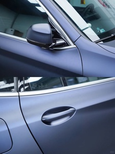 Pellicola avvolgente in vinile Ultra opaco nero <span class=keywords><strong>fantasia</strong></span> blu auto con materiale autorigenerante per animali domestici antigraffio per auto Roll TPU PPF - Product Image 6