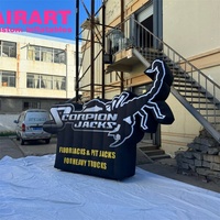 Le plus audacieux affichage de votre marque : Mur gonflable Scorpion, Ballon publicitaire gonflable avec logo noir