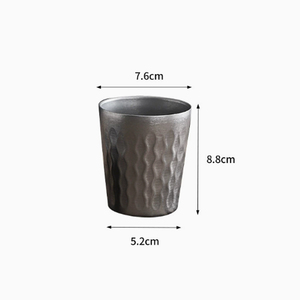 DF Wholesale Tasse à café moderne en acier inoxydable 304 à double paroi de 260 ml, finition argent et or, pour cadeaux d'affaires - Product Image 1