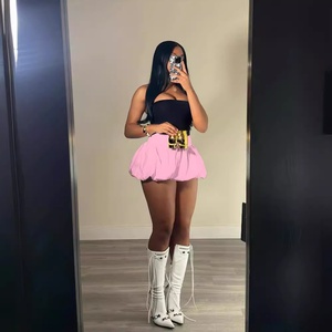 Women's Bubble <strong>Skirt</strong> Elastic High Waisted Puffy Skorts <strong>Shorts</strong> Y2k <strong>Skirts</strong> with <strong>Shorts</strong> <strong>Underneath</strong> - Product Image 4