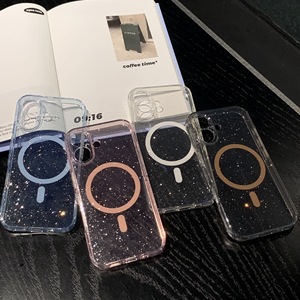 Trasparente Glitter magnetico morbido <span class=keywords><strong>Silicone</strong></span> senza fili copertura del caricatore trasparente per <span class=keywords><strong>iPhone</strong></span> 16 <span class=keywords><strong>13</strong></span> <span class=keywords><strong>Pro</strong></span> custodia del telefono custodia del telefono cellulare custodia <span class=keywords><strong>Max</strong></span> - Product Image 2