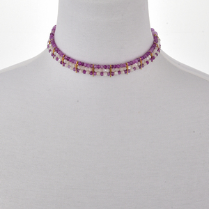 Diseño envuelto a la moda, amatista multicapa y collar con cuentas de perlas, accesorio de moda - Product Image 3