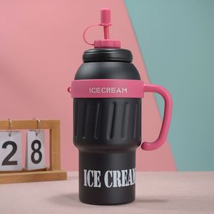 304/201 Stainless Steel Vacuum Insulated Cold Hot Thermos Cup Straw <b>Large</b> Capacity 6-12 Hours Thermal Insulation <b>Gift</b> Packaging - Product Image 6