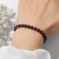 Vente flash : bracelet élastique en perles de pierres naturelles de 6 mm, améthyste, quartz rose, citrine, unisexe