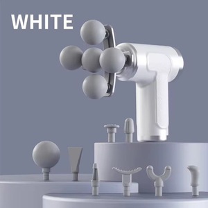 Pistolet de massage SUNMAXTOP blanc à 6 têtes pour la relaxation musculaire - Product Image 1
