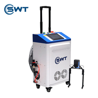 Machine portative de nettoyage de laser d'impulsion refroidie par air 100W 200W 1000W Laser de fibre pour le graffiti de mur de pierre de peinture en métal et de dérouillage