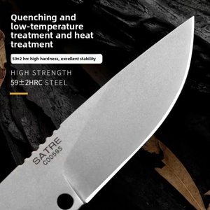 มีดต่อสู้ ER SATRE DIY ใบมีดสแตนเลสเกรดพรีเมียม ด้ามหนัง ขอบตรง หนา 4.5 มม. รับประกัน 1 ปี - Product Image 2