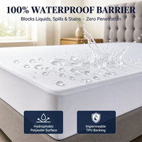 Protège-matelas tricoté imperméable sur mesure, housse de lit entièrement ajustée, coussin de matelas durable pour hôtels (vente en gros)