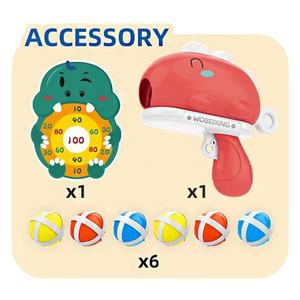 2025 nuevo juego de interior plástico PC juguetes dinosaurio bola pistola tiro pegajoso bola Objetivo <span class=keywords><strong>2</strong></span> tipos lanzamiento pasta agua niños interior - Product Image 5