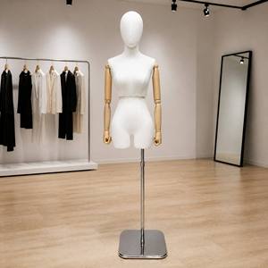Maniquí Femenino Recubierto <span class=keywords><strong>de</strong></span> Tela en Oferta, Modelo B-38, Torso con Brazos Articulados para Exhibición en Escaparates <span class=keywords><strong>de</strong></span> Tiendas <span class=keywords><strong>de</strong></span> Ropa - Product Image 3