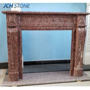 Nuevo Hohe Qualitaet Stein Braune Gold Beige Stone Chimenea Antike Kamin Billige <span class=keywords><strong>Kamine</strong></span> - Product Image 5