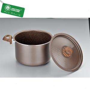 Sang trọng hiện đại 5 Quart không dính Pasta nồi nhôm nhà bếp đồ nấu nướng với khóa Lọc Nắp Bếp gas tương thích <span class=keywords><strong>Cookware</strong></span> Set - Product Image 3