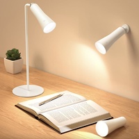 Lampe à pince de lecture Lampe de table sans fil Lampe de bureau rechargeable par USB Applique murale magnétique 4-en-1