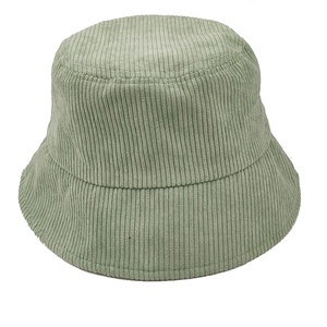 Custom Embroidery Logo Thick Corduroy Fabric Solid Color Winter Warm Girl Women Trendy High Quality Bucket Hat - Product Image 5