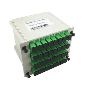 Fibra Optica SC/UPC SC/APC ODF 32 Cổng 2X32 Plug-In Chèn Cassette Loại Modular LGX Box Card CWDM PLC Fiber Optic Splitter