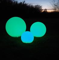 Lampes sphériques LED RGB sans fil rechargeables de 20/25/30/35/40/50/60/80 cm, émettant une lumière blanche, pour l'extérieur