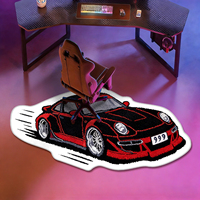 Tapis personnalisés Anime Bape, découpés sur mesure de forme irrégulière, avec motifs Ours, Jeu et Voiture, design moderne, pour chevet et autres surfaces.