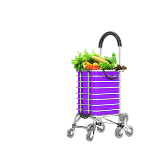 FELLCO-Carro de la compra plegable con plataforma de cuatro ruedas de aleación de aluminio <span class=keywords><strong>para</strong></span> uso industrial, remolque pequeño con recubrimiento de polvo ligero - Product Image 1