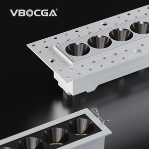 5 Heads 10W Recessed Adjustable Square <strong>Aluminum</strong> Modern LED Downlight <strong>Grille</strong> <strong>Lights</strong> 90 CRI 3-Year Warranty for Hotel/Villa - Product Image 1