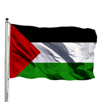Drapeaux promotionnels personnalisés Bannière Palestine 68D National 90*150 Bannières en tissu polyester Drapeaux 3*5 FT