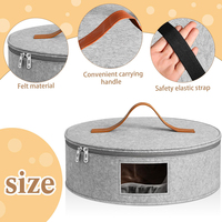 Logo personnalisé Durable Rond Voyage Chapeau Organisateur Sac Portable Cowboy Cap Boîte Cas Pliable Chapeau Feutre Panier De Rangement avec Poignée