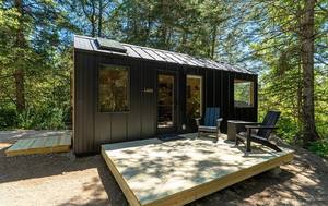 Casa <span class=keywords><strong>de</strong></span> Árbol Prefabricada Ecológica <span class=keywords><strong>de</strong></span> <span class=keywords><strong>Madera</strong></span> y Acero, Villa para Vacaciones Familiares, Casa Pequeña <span class=keywords><strong>de</strong></span> Lujo Resistente al Viento para Vivir - Product Image 4