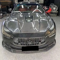 Pour Maserati Quattroporte 2013-2016, capot avant en fibre de carbone avec verre transparent, pièces de carrosserie, kit carrosserie