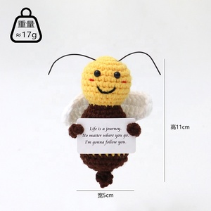 Abejas de Apoyo Emocional, Abejas Tejidas a Crochet Positivas con Tarjeta Incluida, Lindos Animales Tejidos a Mano, Regalos Divertidos para Amigos y Colegas - Product Image 5