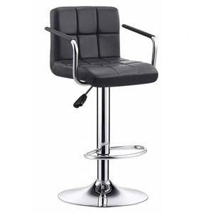 Jiarunde Bar <b>Stool</b> C-9004 PVC Artificial Leather Adjustable Height <b>Office</b> Chair With Wheels And Steel Handrail - Product Image 2