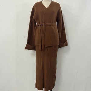 Women's Knit Sweater Lace-Up Top Halter <b>Skirt</b> 2 Piece Set Fashion - Product Image 5