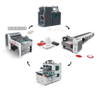 Machine semi-automatique de collage adhésif de boîte de papier thermofusible/colle froide pour la fabrication de boîte rigide de cadeau/chaussure/douce/téléphone/parfum