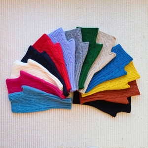 Guantes y <span class=keywords><strong>Manoplas</strong></span> de Invierno Personalizables para Mujer, Estilo Jacquard con Orificio para el Pulgar, Calentadores de Brazos sin Dedos de Punto Acrílico, Venta al por Mayor - Product Image 1