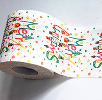 Papier toilette en rouleau de marque Anko, en pâte de bois vierge douce, avec logo de Noël imprimé, modèle PTP-25, proposé à un prix avantageux