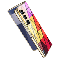 Étui magnétique original GKK pour Z Fold 7 6, coque de téléphone portable antichoc élégante en PC électroplaqué couleur unie