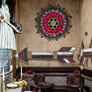 Precio de fábrica, decoración de madera, etiqueta de punta de flecha mínima, decoraciones de revestimiento de paredes de madera para el hogar o tienda Vintage - Product Image 3