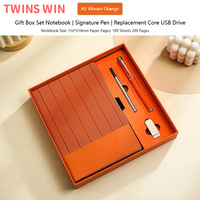 Carnets A5 à surface plate avec couverture et pages intérieures personnalisables, ensemble de 4 carnets en coffret cadeau