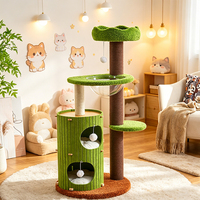 Arbre à chat de luxe moderne en bois, personnalisable en couleur et design, avec griffoir et maisonnette, de haute qualité, vente en gros